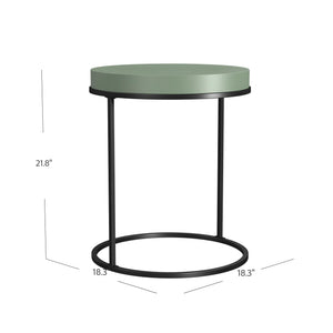 Cortney's Collection Perry Round Accent Table - Sage