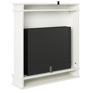 Ameriwood Home Mateo Electric Fireplace with Mantel and Touchscreen Display - White