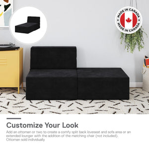 Novogratz The Flower Ottoman Pouf - Black