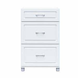 Systembuild Evolution Kendall 24" 3 Drawer Base Cabinet - White