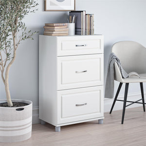 Systembuild Evolution Kendall 24" 3 Drawer Base Cabinet - White