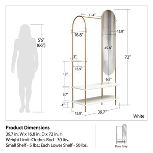 CosmoLiving Anastasia Valet - White