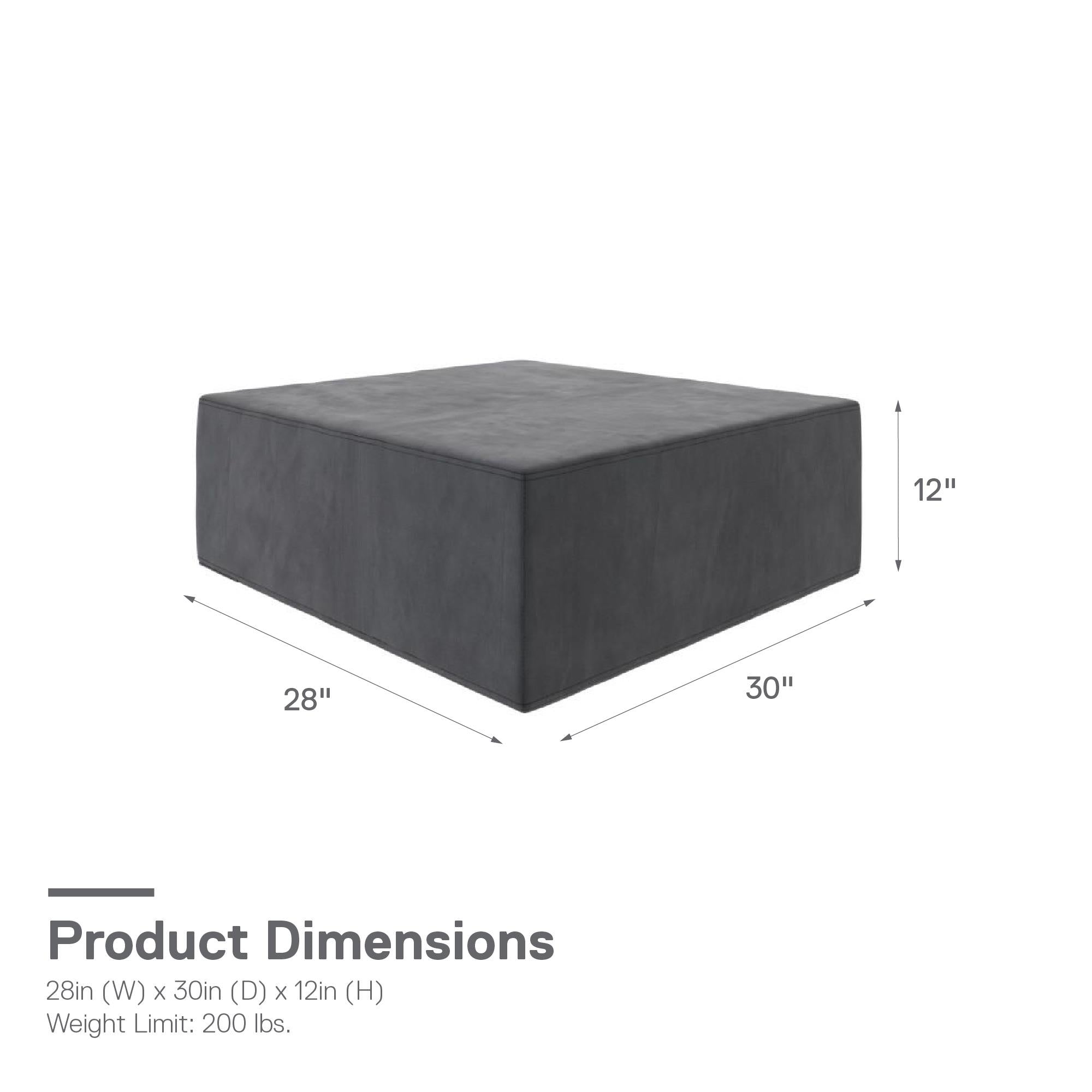 Novogratz The Flower Ottoman Pouf - Gray