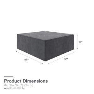 Novogratz The Flower Ottoman Pouf - Gray