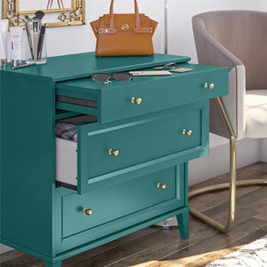 Ameriwood Home Monticello 2 Drawer Dresser w/ Pull-out Desk - Emerald Green