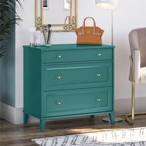 Ameriwood Home Monticello 2 Drawer Dresser w/ Pull-out Desk - Emerald Green