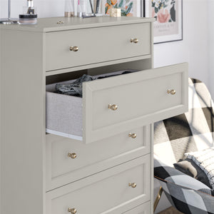 Ameriwood Home Monticello Tall 5 Drawer Dresser - Sharkey Grey