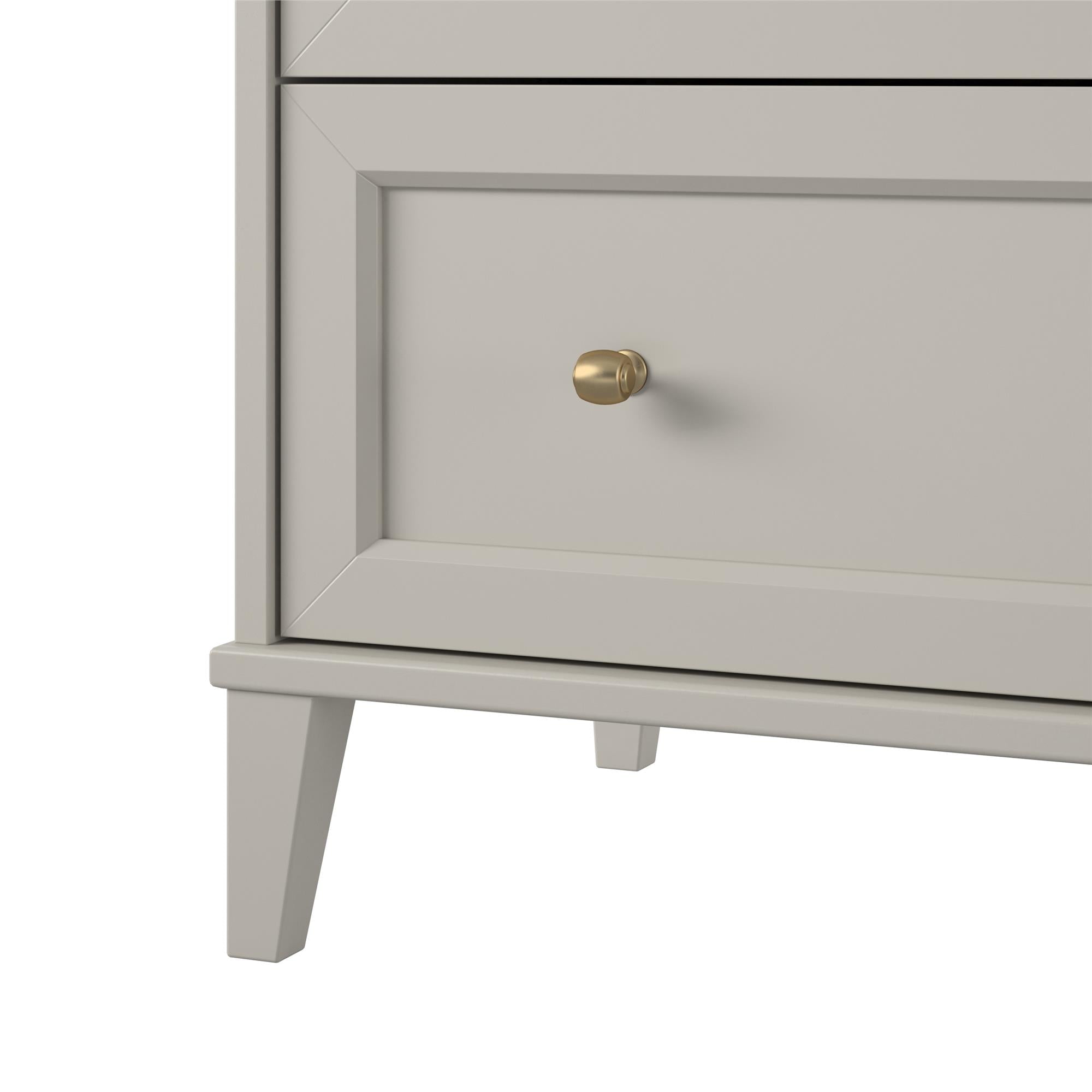 Ameriwood Home Monticello Tall 5 Drawer Dresser - Sharkey Grey