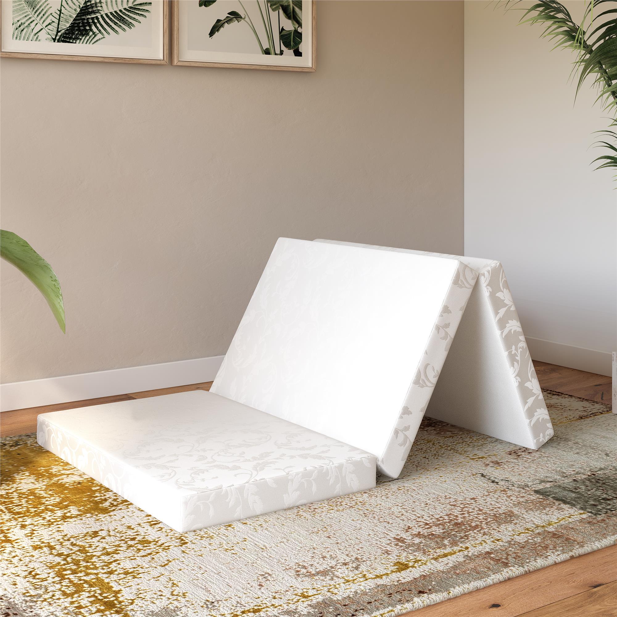 DHP  4" Tri-Folding Mattress - White - Twin