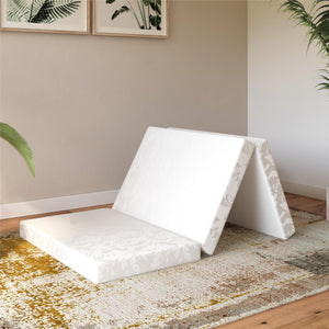 DHP  4" Tri-Folding Mattress - White - Twin