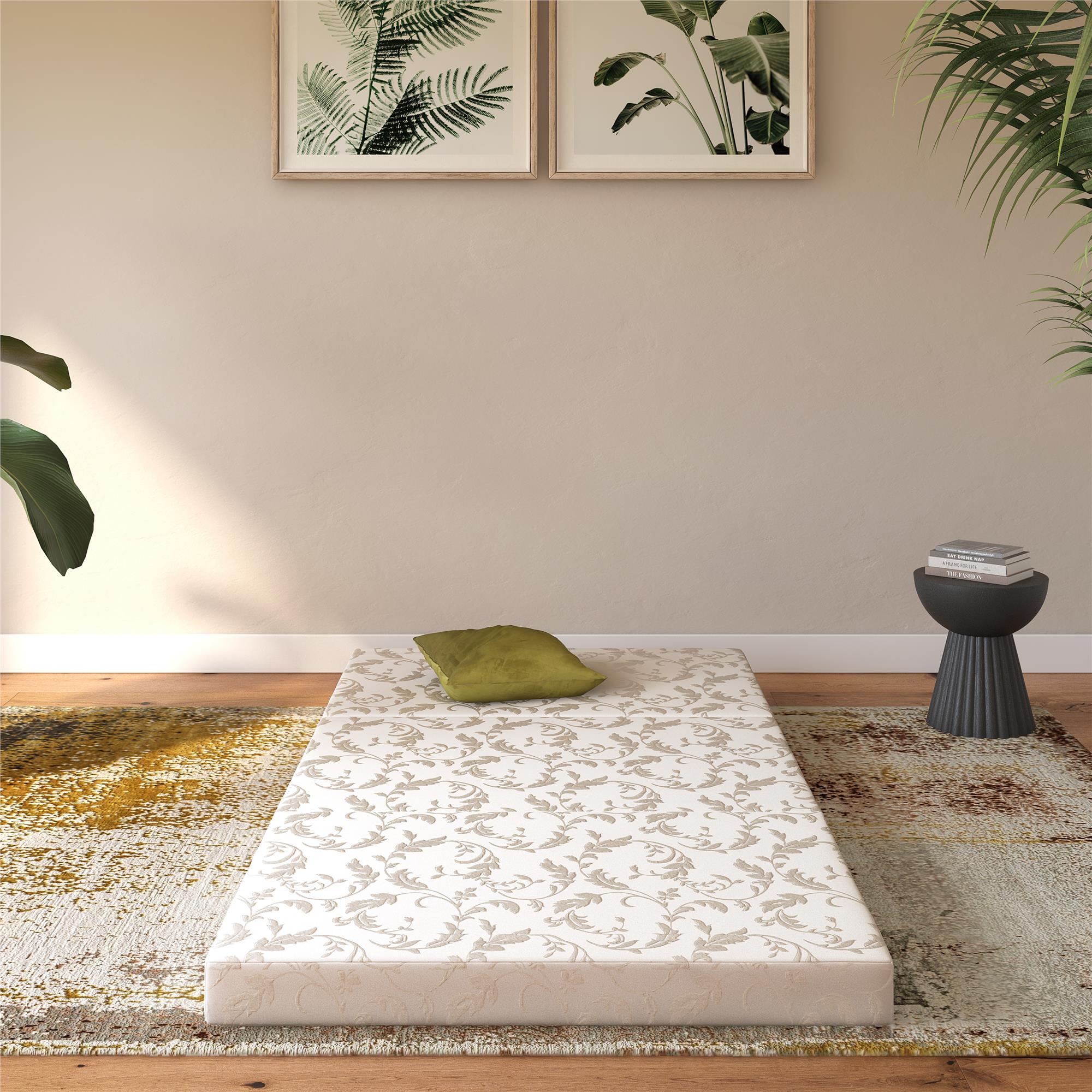 DHP  4" Tri-Folding Mattress - White - Twin