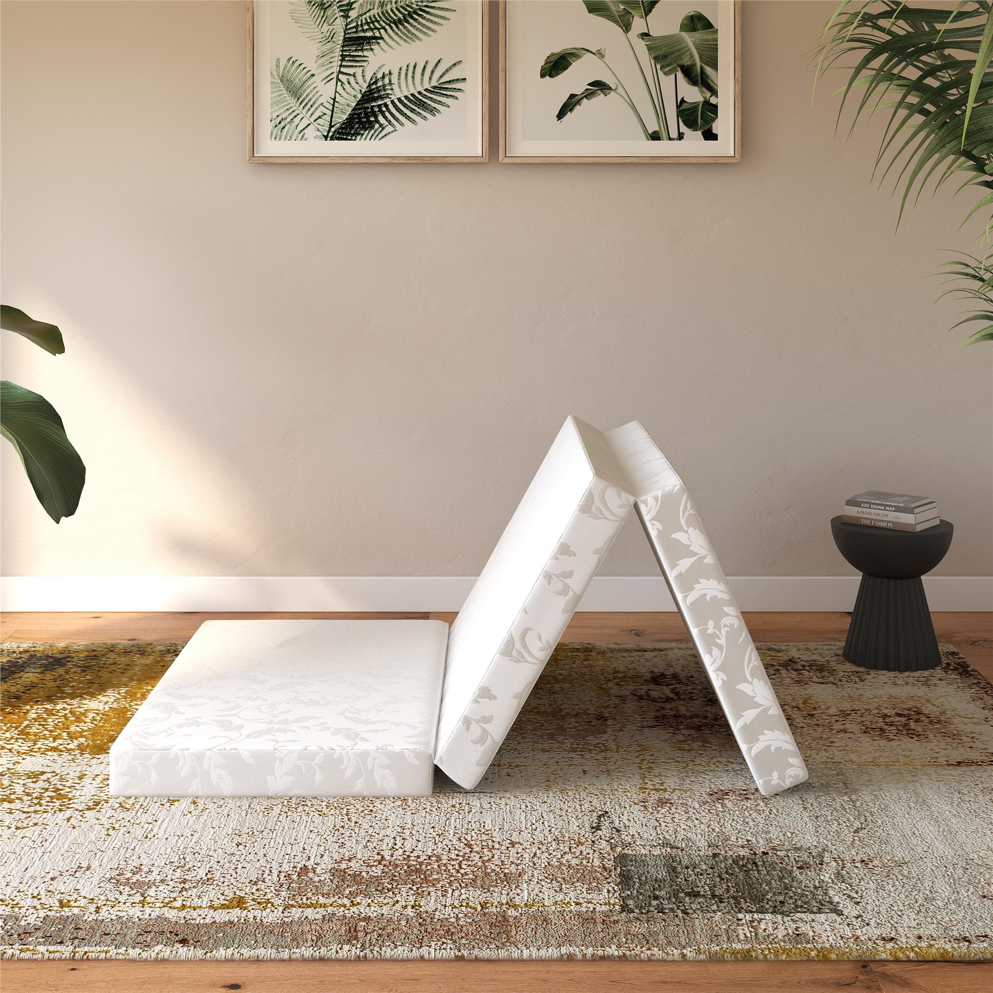DHP  4" Tri-Folding Mattress - White - Twin