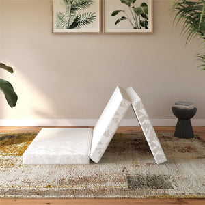 DHP  4" Tri-Folding Mattress - White - Twin