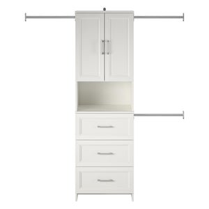 Systembuild Evolution Nevaeh Ridge 3 Drawer Closet Storage - White