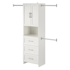 Systembuild Evolution Nevaeh Ridge 3 Drawer Closet Storage - White
