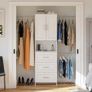 Systembuild Evolution Nevaeh Ridge 3 Drawer Closet Storage - White