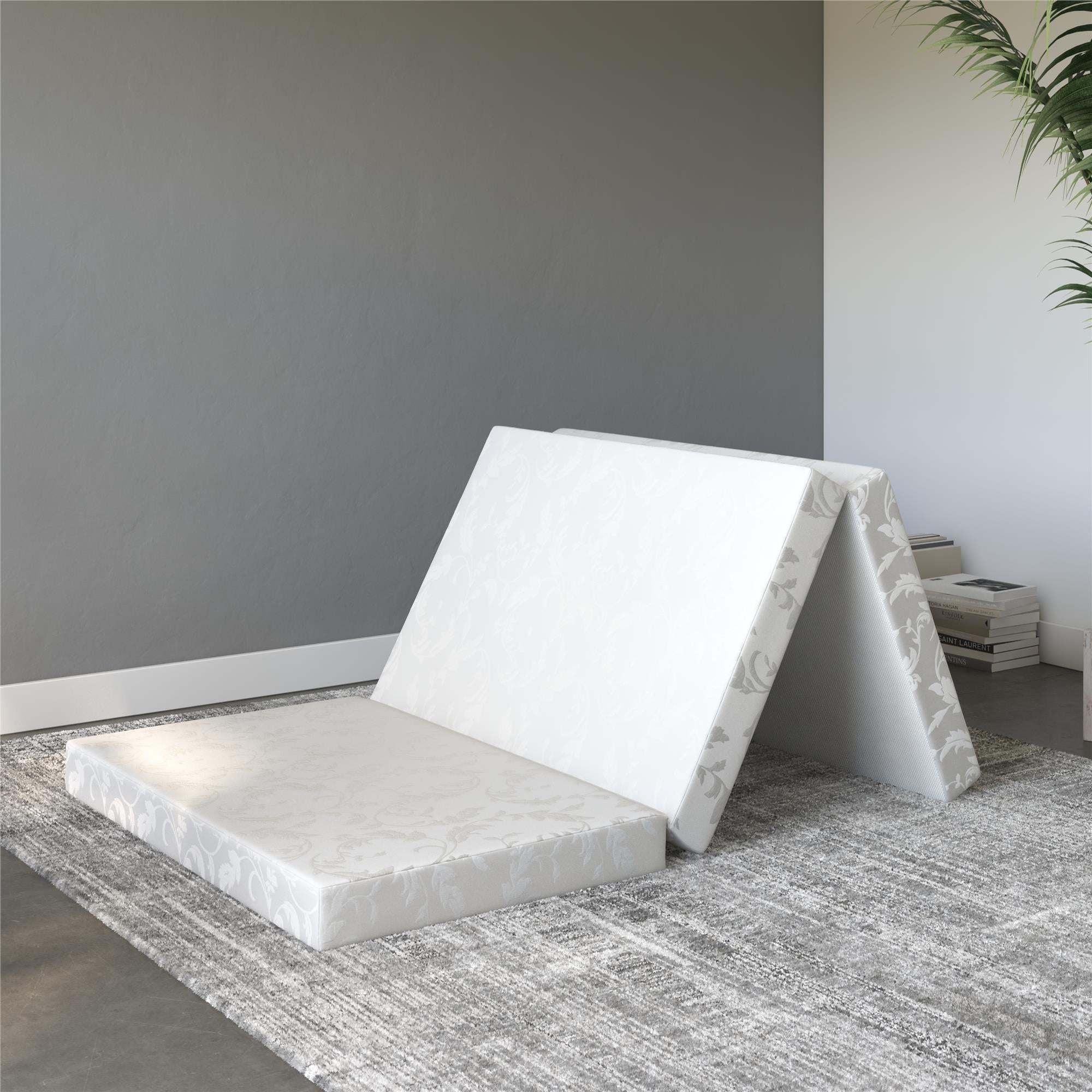 Signature Sleep 4" Twin Tri-Fold Mattress - White - Twin