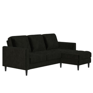 CosmoLiving Strummer Reversible Sectional Sofa - Black
