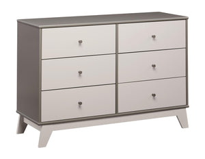 Rowan Valley Flint 6 Drawer Dresser, Two-Tone Gray  - Gray