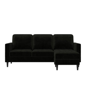 CosmoLiving Strummer Reversible Sectional Sofa - Black