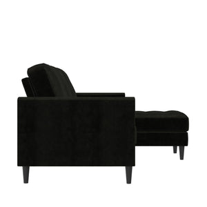CosmoLiving Strummer Reversible Sectional Sofa - Black