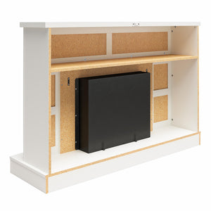 Ameriwood Home Barrow Creek Mantel with Fireplace TV Console for TVs up to 60" - White