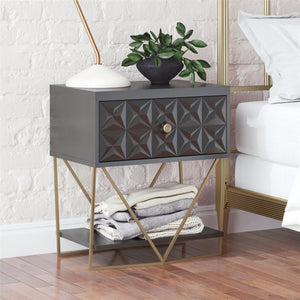 CosmoLiving Blair Accent Table, - Black