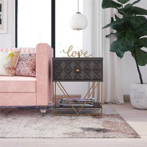 CosmoLiving Blair Accent Table, - Black