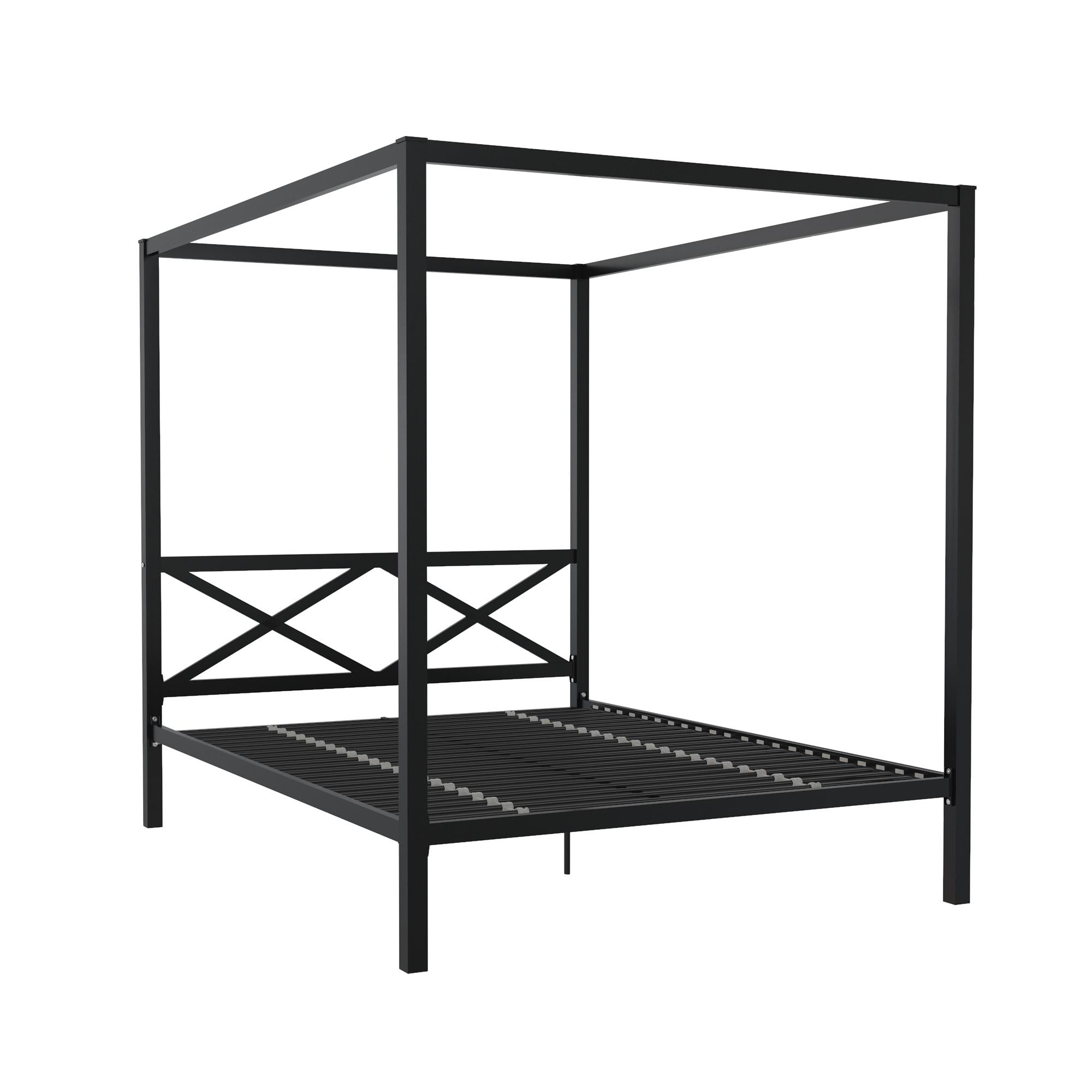 DHP Remna Metal Canopy Bed - Black - Queen