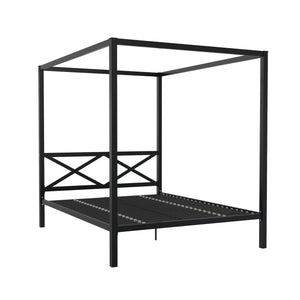 DHP Remna Metal Canopy Bed - Black - Queen