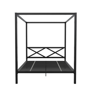 DHP Remna Metal Canopy Bed - Black - Queen