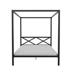 DHP Remna Metal Canopy Bed - Black - Queen