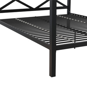DHP Remna Metal Canopy Bed - Black - Queen