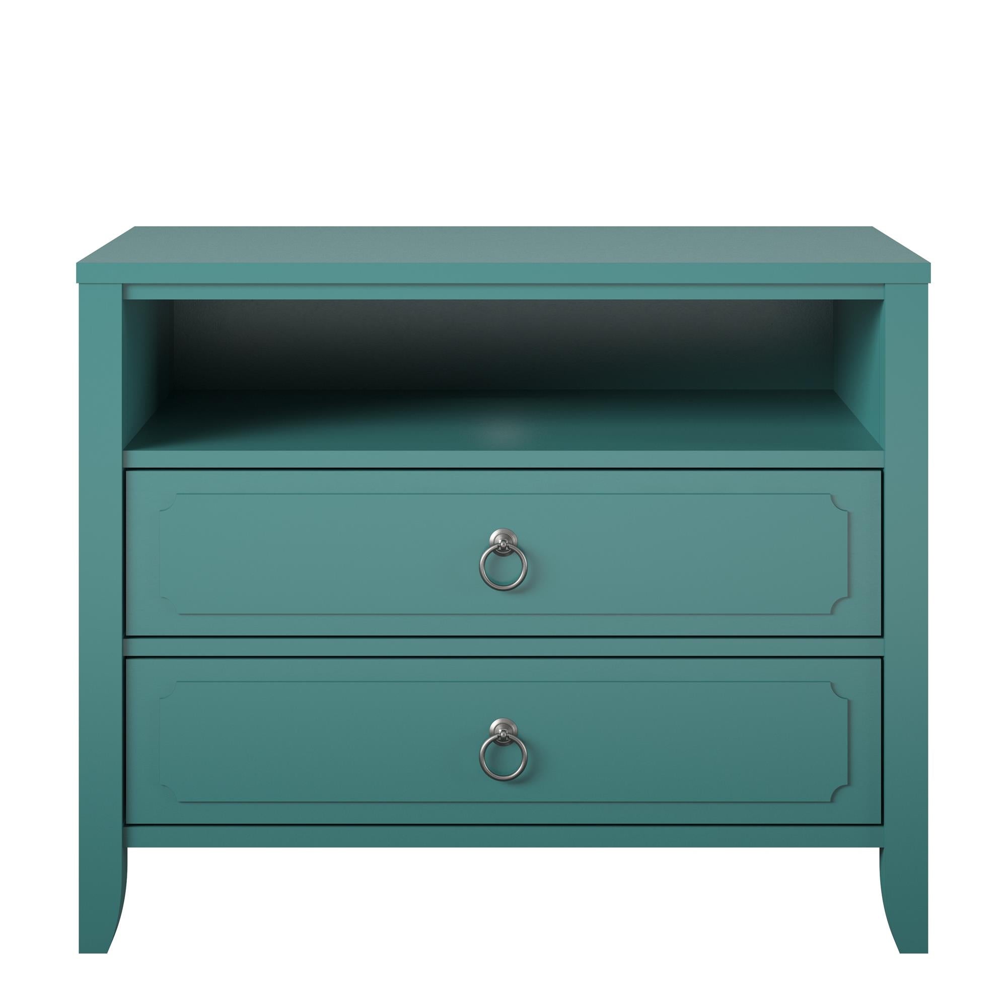 Novogratz Her Majesty 2 Drawer Nightstand - Emerald Green