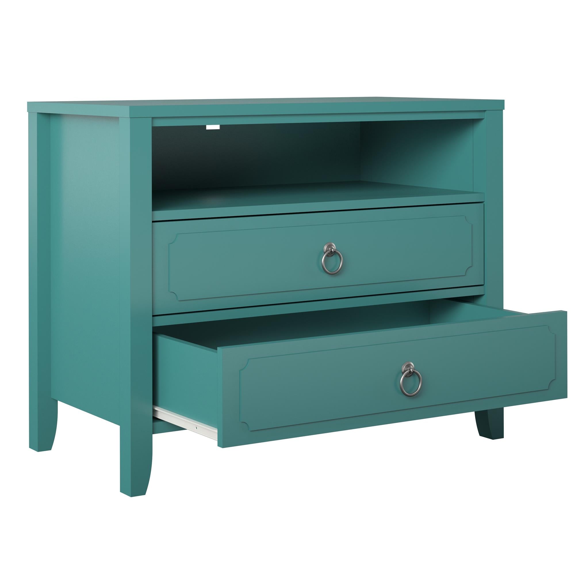 Novogratz Her Majesty 2 Drawer Nightstand - Emerald Green