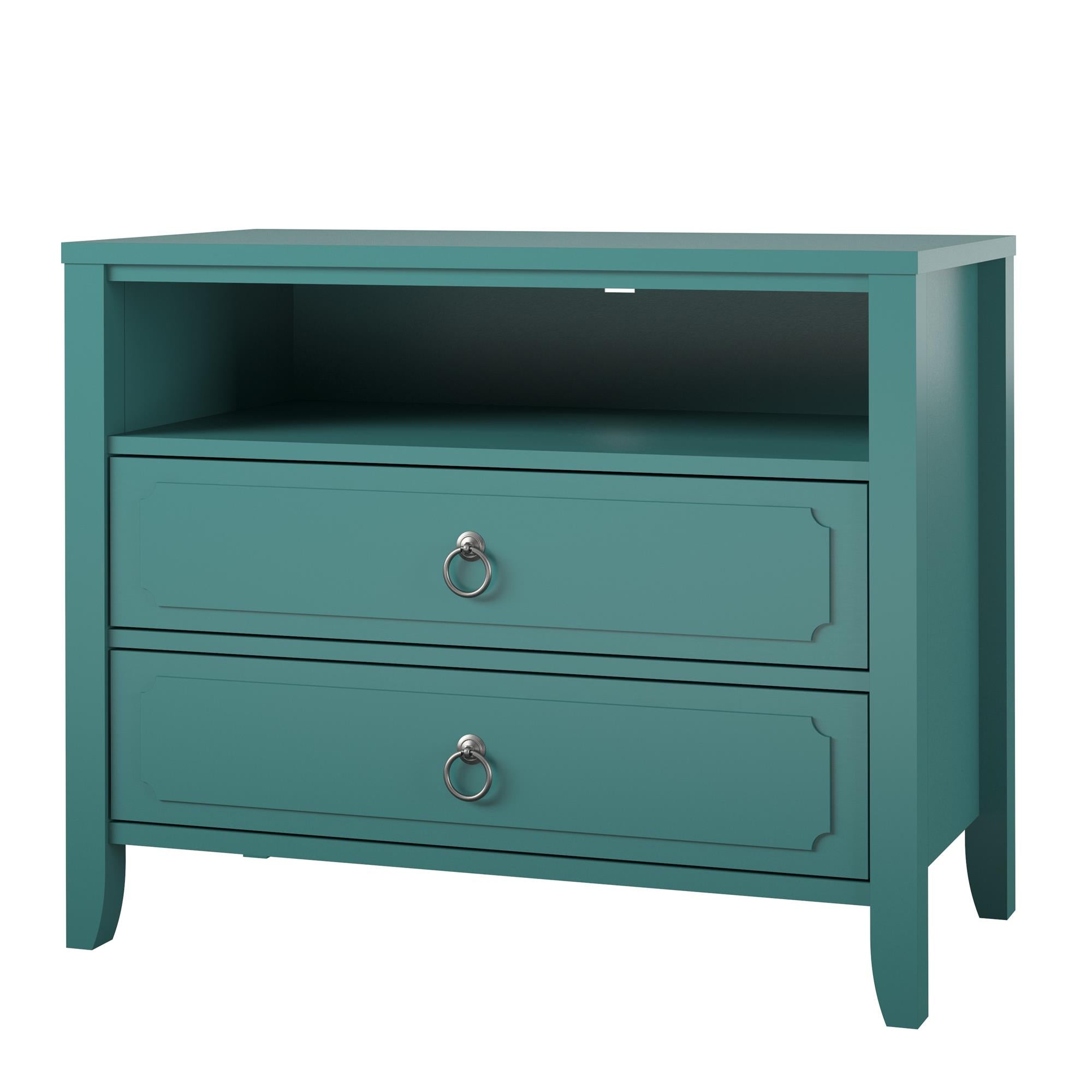 Novogratz Her Majesty 2 Drawer Nightstand - Emerald Green