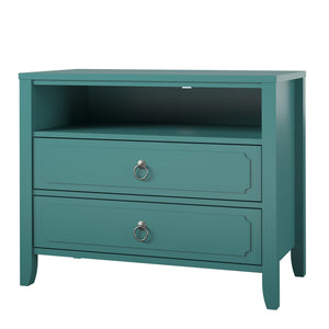 Novogratz Her Majesty 2 Drawer Nightstand - Emerald Green