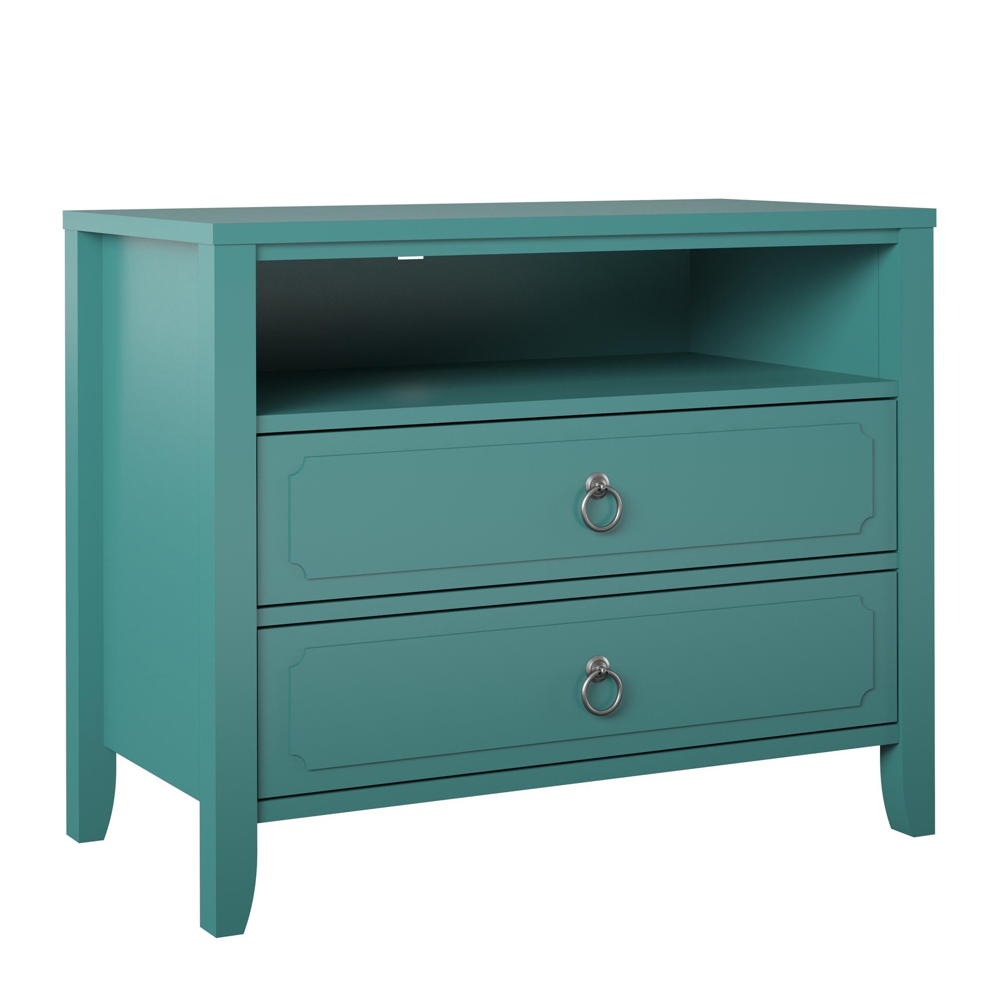 Novogratz Her Majesty 2 Drawer Nightstand - Emerald Green