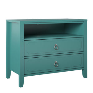 Novogratz Her Majesty 2 Drawer Nightstand - Emerald Green