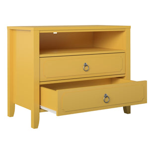 Novogratz Her Majesty 2 Drawer Nightstand - Mustard Yellow