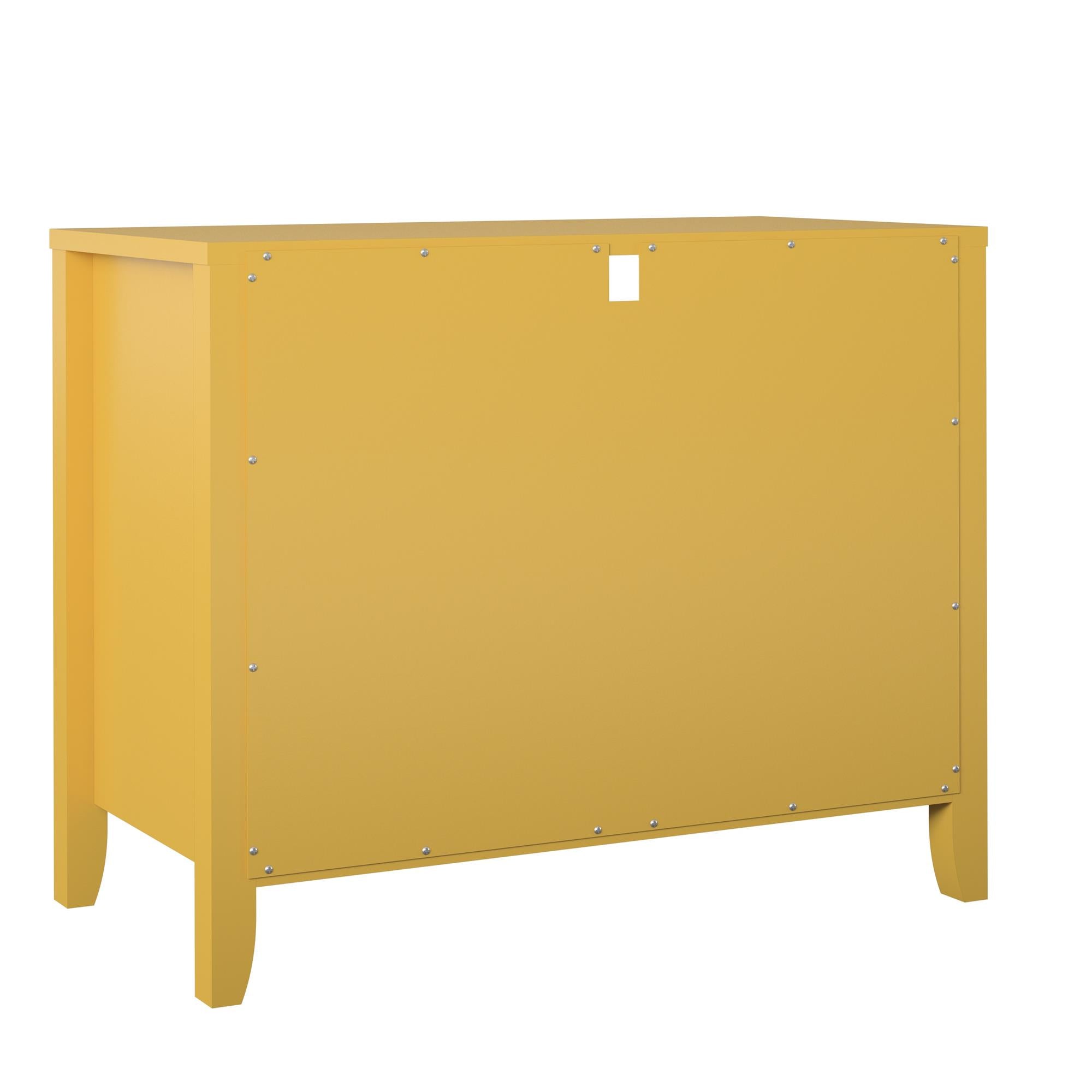 Novogratz Her Majesty 2 Drawer Nightstand - Mustard Yellow