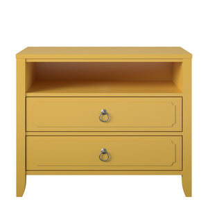 Novogratz Her Majesty 2 Drawer Nightstand - Mustard Yellow