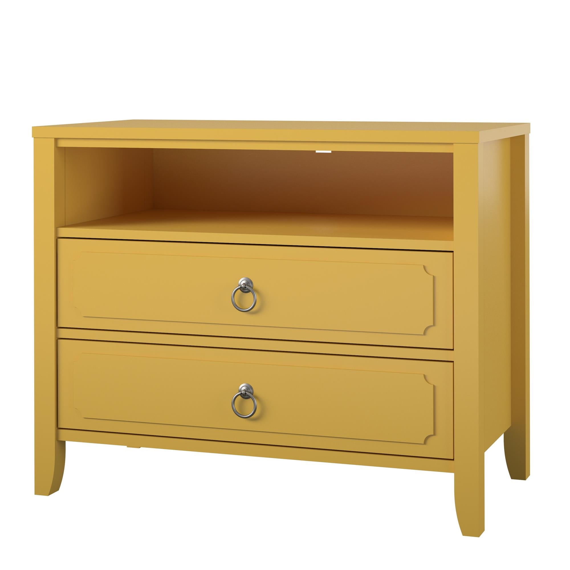 Novogratz Her Majesty 2 Drawer Nightstand - Mustard Yellow
