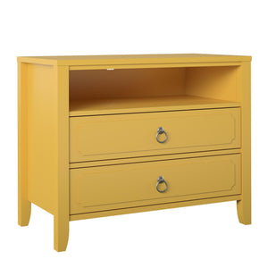 Novogratz Her Majesty 2 Drawer Nightstand - Mustard Yellow