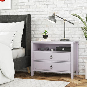 Novogratz Her Majesty 2 Drawer Nightstand - Lavender