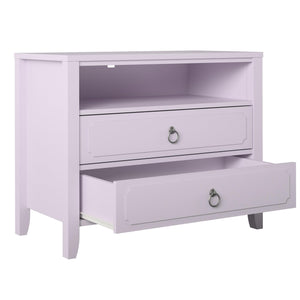 Novogratz Her Majesty 2 Drawer Nightstand - Lavender