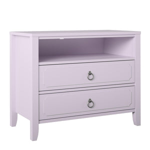 Novogratz Her Majesty 2 Drawer Nightstand - Lavender