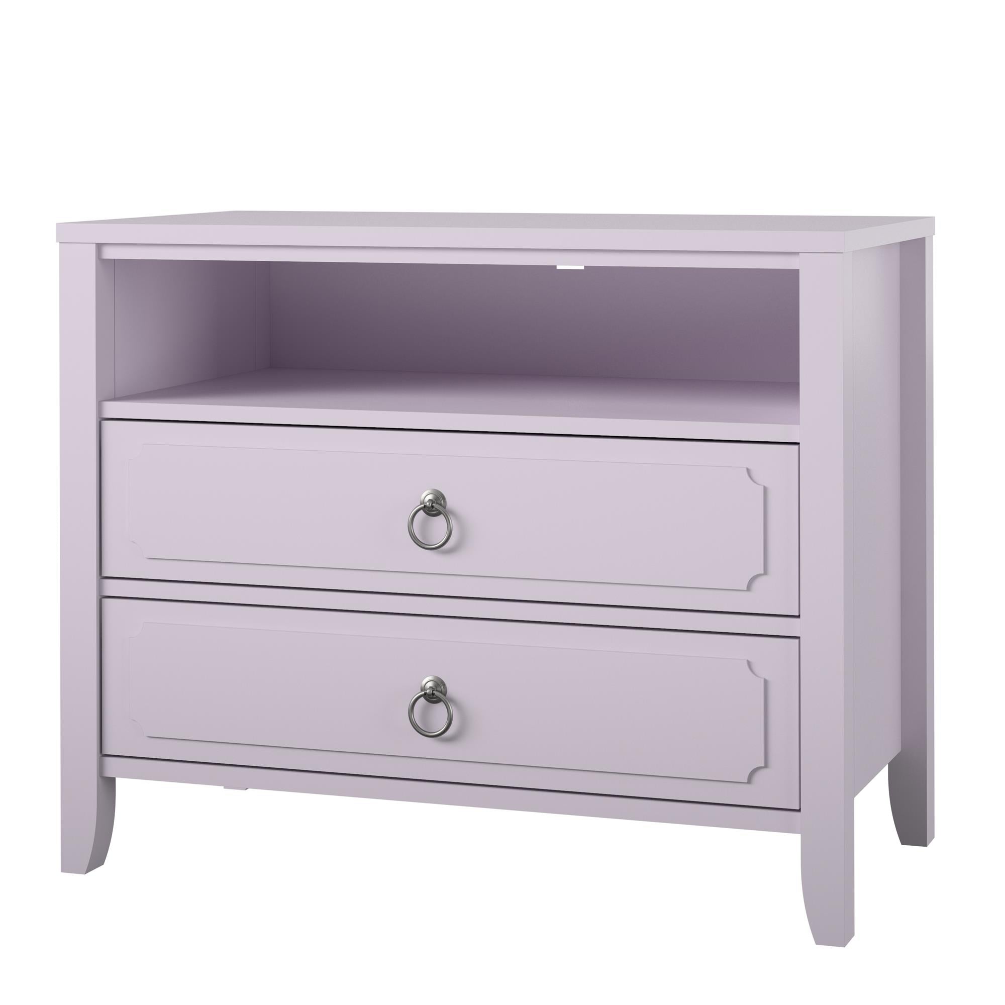 Novogratz Her Majesty 2 Drawer Nightstand - Lavender