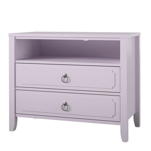 Novogratz Her Majesty 2 Drawer Nightstand - Lavender