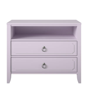 Novogratz Her Majesty 2 Drawer Nightstand - Lavender